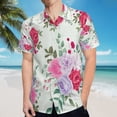 thumbnail image 5 of High Quality Hawaiian Shirts for Men Short Sleeve Aloha Beach Shirt Floral Summer Casual Button Down Shirts Blouses Z5ZU22, 5 of 7