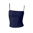 thumbnail image 4 of Delayuji Womens Camasole Tops Skinny Solid Color Adjustable Strap Halter Camisole Top Loungewear Crop Top Tank Top Basic Layer, 4 of 4