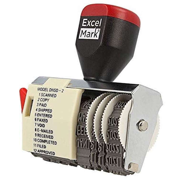 Low Vision Registers ExcelMark #1.5 Rubber Stamp Line Dater - 6 Year ...