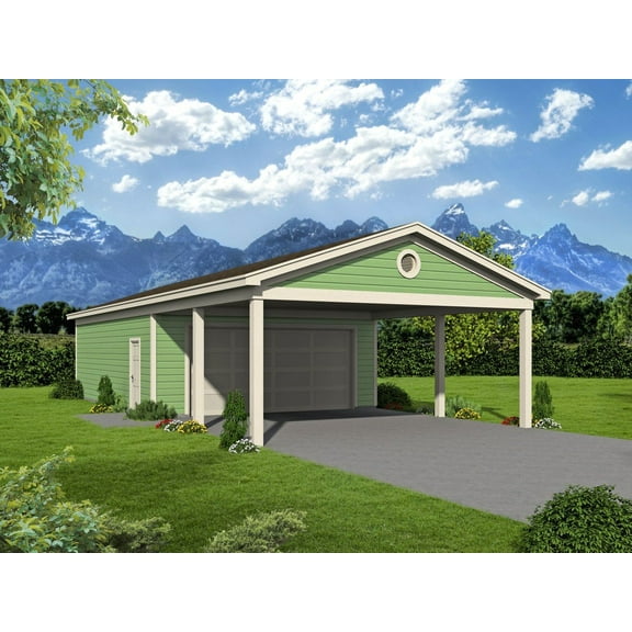 763-2401: Garage Traditional 0 Bed, 0 Bath Luxury Home Plan, 0 Sq Ft: Full Blueprints with License to Build by Home Plan Marketplace - Lesuto