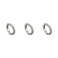 thumbnail image 1 of QualitChoice Bague Incrustée Exquise en Alliage Durable avec Diamants Scintillants Argent à la Mode 1 Rangée 3Set, 1 of 6