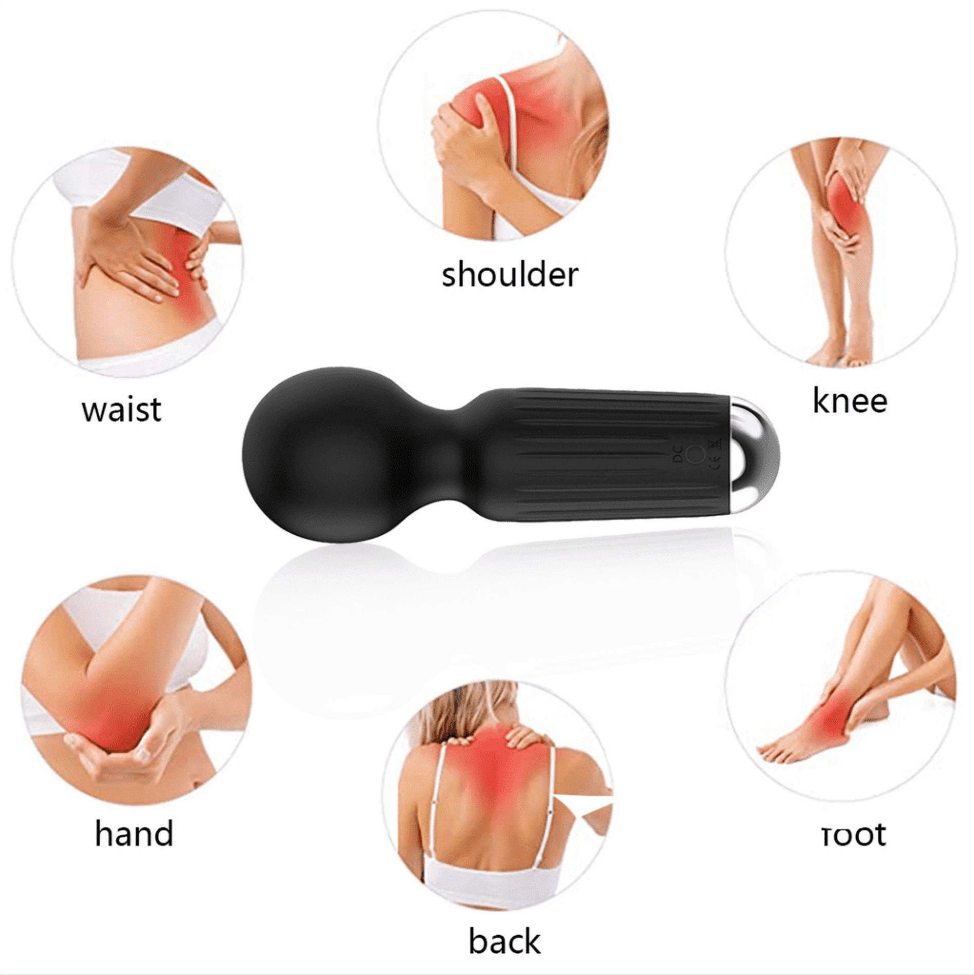 Powerful Mini Massager, Small Handheld Personal Massager with 10 Vibration Modes Waterproof Cordless Massager for Neck Shoulder Back Body Massage Sports Recovery Muscle Aches(Black),Topboutique