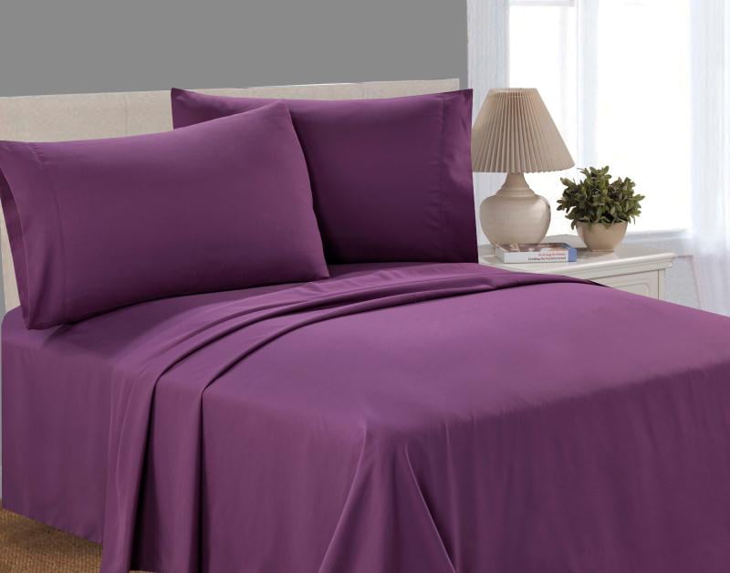Mainstays Microfiber Pillowcase Set, King, Purple