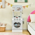 thumbnail image 2 of Costway Kids Kitchen PlaySet Pretend Wooden Play Kitchen with IceDispenser&Stovefor Toddler, 2 of 10