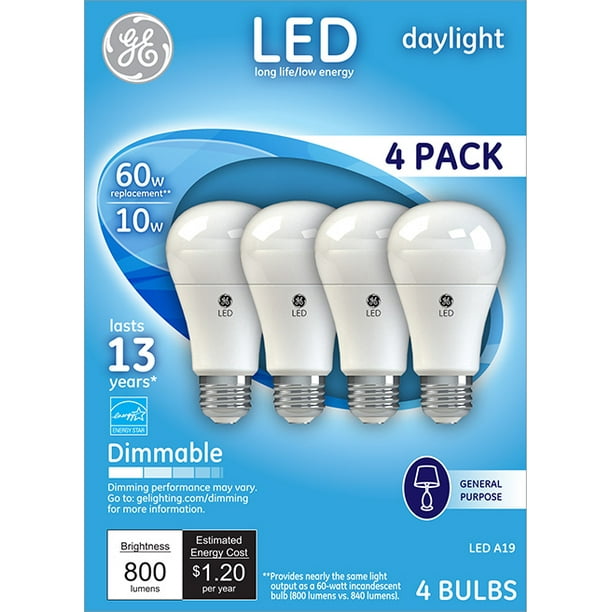 Ge Led 10w 60w Equivalent Daylight General Purpose A19 Medium Base