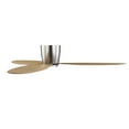 thumbnail image 3 of Lucci Air Radar 52" Flush Mount DC Ceiling Fan with Remote, Brushed Chrome with Teak Blades, 3 of 12