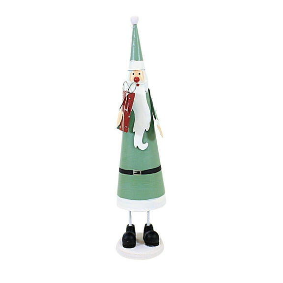 Ganz Santa On Spring - One Figurine 10 Inch, Aluminum - Movement Gift Mx189340 Green