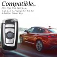 thumbnail image 5 of Vitodeco Genuine Leather Smart Key Fob Case Cover Protector Compatible for BMW 1, 3, 4, 5, 6, 7 Series, X1, X3, X4 - 4 Buttons, Brown, 5 of 5