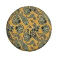 thumbnail image 4 of Spare Tire Cover, Yellow Green Paisley Wheel Cover Tire Covers For Trailers Car Truck Camper Universal Tire Covering Fits Diameter14"-17", 4 of 4