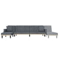 thumbnail image 5 of vidaXL Canapé-Lit en Forme de L Gris Foncé 271x140x70 cm Velours, 5 of 5