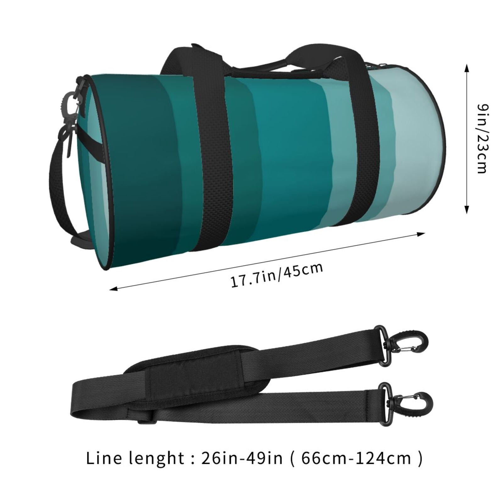 Defioc Teal Color for Travel Duffle Bag,Weekender Bag Carry On Tote Bags Hospital Bag Large Capacity Sport Gym Bag for Men Women Fit for Trave, Gym,Weekend