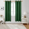 thumbnail image 4 of Deconovo Thermal Insulated Linen Curtains 72 inch Length Pack of 2, Total Light Blocking Blackout Curtains for Bedroom (Dark Forest, 42W x 84L inch, 2 Panels), 4 of 8