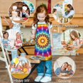 thumbnail image 6 of Colorful Tie Dye Star Mandala Kids Aprons for Girls and Boys,Adjustable Neck Strap Toddler Aprons for Kids Cooking Baking, 6 of 6