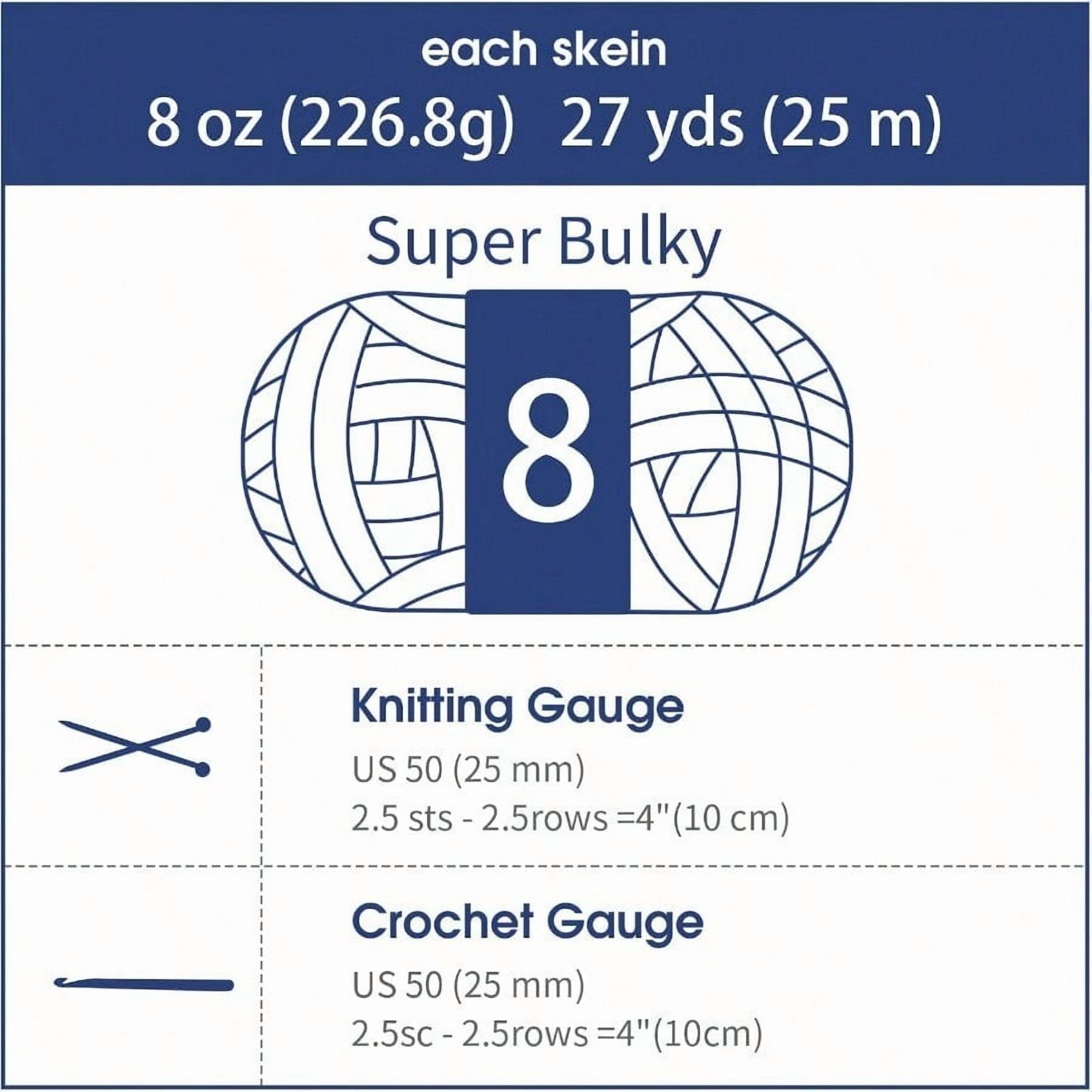 8 Pack Assorted Chunky Yarn for Crochetinger Bulky Large Soft Fluffy Yarn Plush Fuzzy Yarn Thick Chenille Yarn for Hand Knitting/Arm Knitting CreamBlue 27yds 8 oz Each Skein