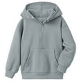 thumbnail image 6 of Abcomgle Girls 2 Piece Outfits Size 10-12 Oversized Half Zip Hooded Girls Zip Up Hoodie and Warm Sweatpants Athletic Tracksuit for Girls,Gray,13-14Years, 6 of 8