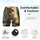 thumbnail image 3 of Balery Cute Kitten Water Lilies Bañador para hombre, shorts de playa de secado rápido con entrepierna y forro de compresión-Small, 3 of 6