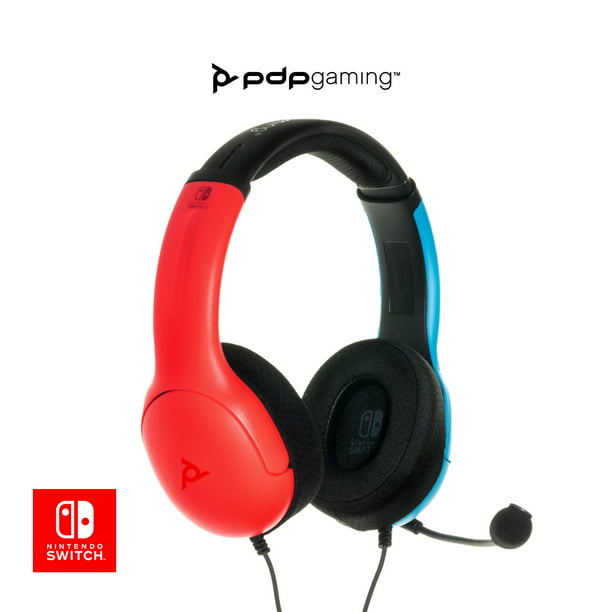 walmart.com | PDP Gaming LVL40 Wired Stereo Gaming Headset with Noise Cancelling Microphone: Blue/Red - Nintendo Switch