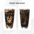 thumbnail image 3 of Taza térmica duradera de acero inoxidable 304 con tapa y pajita con temática del equipo de fútbol de los Raiders Taza térmica de acero inoxidable de 20 oz Taza para automóvil Adecuada para bebidas, 3 of 8