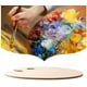 thumbnail image 3 of Paleta de pintura de madera con orificio para el pulgar para pintura al óleo acrílica de acuarela, 300mm x 200mm, 3 of 5