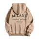 thumbnail image 4 of MHFRRA Sudadera con Capucha y Estampado de Letras para Uso Informal Jersey Elegante y Cómodo para Uso Diario Ideal para Actividades Al Aire Libre y Relajación Marrón, 4 of 5