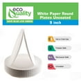 thumbnail image 3 of [500 PACK] White Disposable Paper Plates 9 Inch by EcoQuality - Perfect for Parties, BBQ, Catering, Office, Event's, Pizza, Restaurants, Recyclable, Compostable and Microwave Safe, 3 of 8