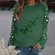 thumbnail image 1 of TaTaai St Patricks Day Sweatshirt Women Shamrock Long Sleeve Shirt Irish Festival Holiday Crewneck Causal Top Gift, 1 of 5