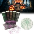 thumbnail image 3 of Cheers.US Halloween Glitter Tulle Rolls Spider Web Pattern Tulle Ribbon Pumpkin Bat Printed Tulle Rolls Shimmer Tulle Netting Roll for Wreath Making Supplies Halloween decoration-10Yard, 3 of 7