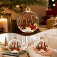 thumbnail image 6 of Clearance Personalized Christmas Ornaments, Letter U Clear Christmas Ornaments Balls, Christmas Tree Hanging Decorations for Xmax Tree, 6 of 7