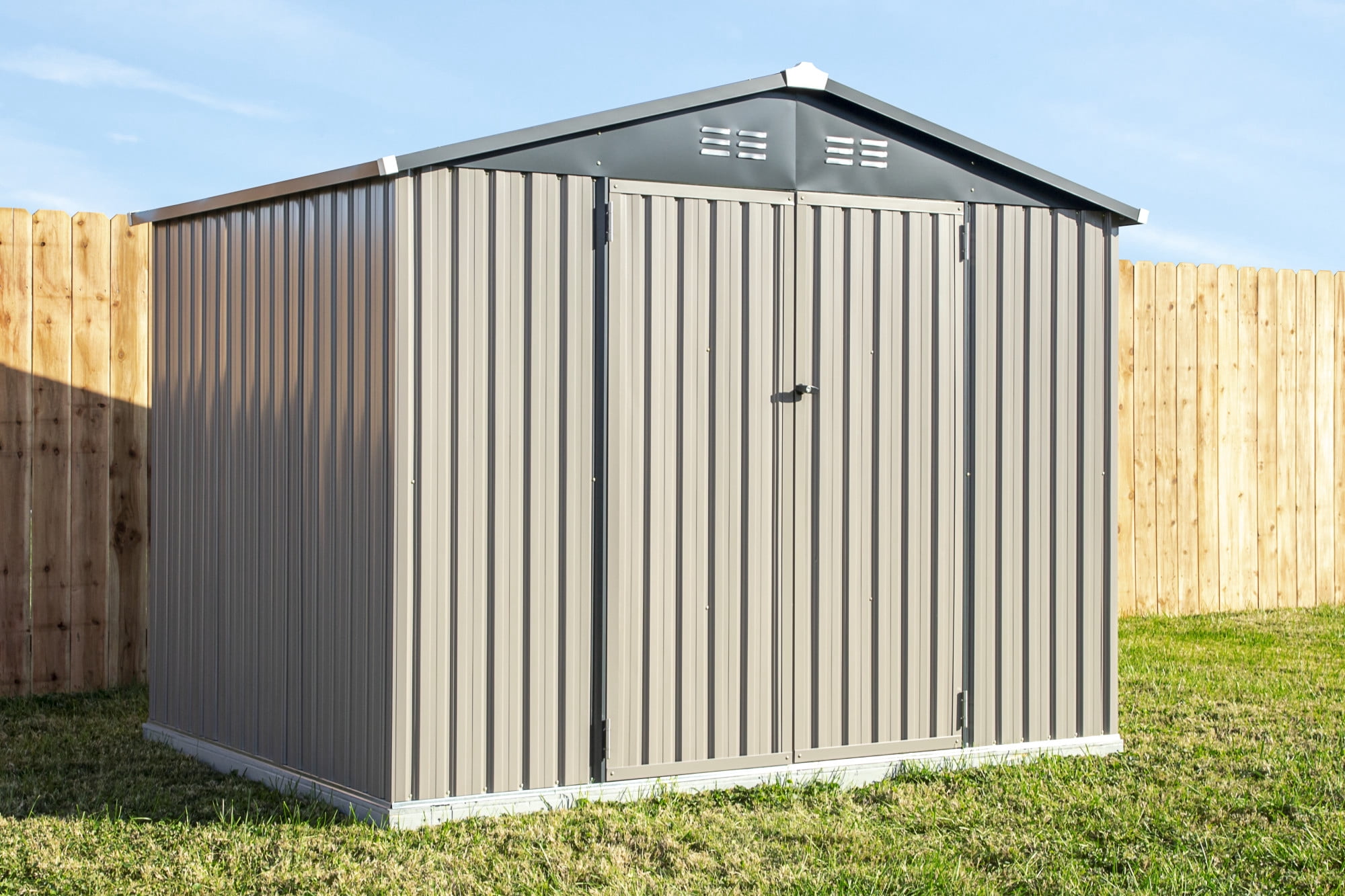 COVER-IT Metal Outdoor Lockable Storage Shed for Backyard Storage, 8' x 6'
