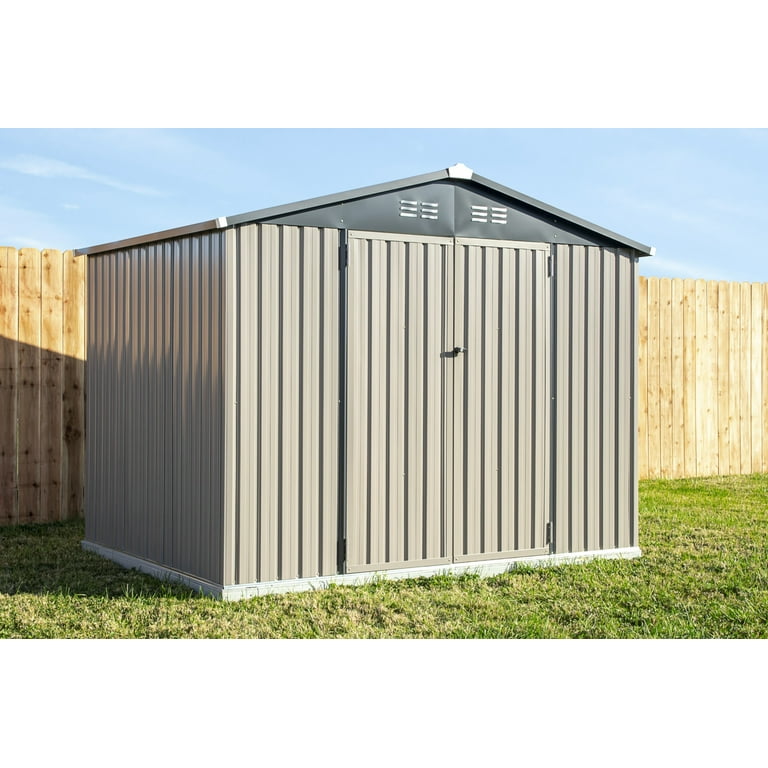 Cover-It 8x6 Steel Shed: Outdoor Metal Storage with Double