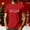 (Casual 88)Red, variant on DayScoop Mens Short Sleeve T-Shirts Casual T Shirt Summer Christmas Print Sports Fashion Round Neck Top Shirts