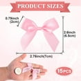 thumbnail image 2 of Mini Gift Wrap Bows, Self-Adhesive Satin Ribbon Crafts Bow, Premade Bowknot for Party Decoration Gift Wrapping- Pink, 2 of 4