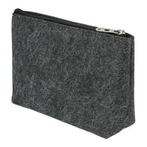 Unique Bargains Stationery Storage Zipper Pouch Office Organizer Dark Gray