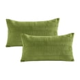 thumbnail image 4 of Home Soft Things Pleated Velvet 2 Piece Throw Pillow Cover Set - Avocado - 14" x 26", 4 of 5