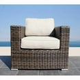 thumbnail image 4 of Living Source International 33"W Wicker / Rattan Patio Chair in Espresso, 4 of 5