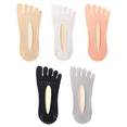 thumbnail image 1 of 5 Pairs Orthopedic Toe Compression Socks, Stockings Women Toe Socks Ultra Low Cut Liner Gift, 1 of 1