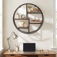 thumbnail image 2 of Gymax 2PCS 4-Tier Floating Shelf Geometric Hanging Storage Organizer for Living Room, 2 of 10