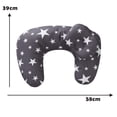thumbnail image 2 of Almohada de lactancia para lactancia - Almohadas de lactancia multifuncionales para mamá, almohadas de lactancia, funda extraíble, estrella blanca gris, 2 of 5