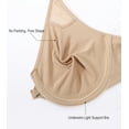 thumbnail image 3 of Exerin Women's Front Close Unlined Underwire V-Neck Racerback Bra(40B,Beige), 3 of 5