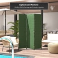 thumbnail image 3 of Red Lantern 6 ft. Tall Woven Fiber Outdoor All Weather Room Divider - 3 Panel - Green, 3 of 8