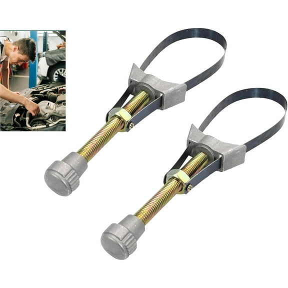 Heavy Duty Adjustable Oil Filter Wrench | 60-120mm Fit for Auto Truck Motorcycle | Quick Oil Filter Removal Pliers(LR 2-Pack)