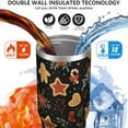 thumbnail image 4 of 1pc Gingerbread Man 30oz Tumbler with Straw & Handle - Insulated Stainless Steel Cup | Holiday Gift for Man Women (Christmas, Valentine's, Birthday), 4 of 7
