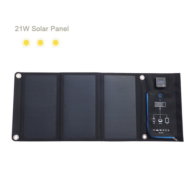 Solar Charger USB 5V Foldable Portable Solar Phone Charger with Solar Panel 5V fast charging for Smartphone ,Easy to Install
