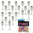 thumbnail image 3 of Confetti Champagne Flute Silver - Pouch (1/2 oz) - CCP9283, 3 of 8