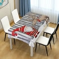 thumbnail image 7 of Coolnut Santa in A Sleigh Rectangle Tablecloth Waterproof Polyester Table Clothative Stain Resistant & Wrinkle Resistant Washable Table Cover for Dining Table/Party/Camping 60x60 Inch Decor Gift, 7 of 7