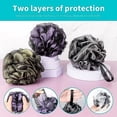 thumbnail image 4 of Bath Loofah Shower Sponge Body Back Scrubber Soft Mesh Shower Puffs Exfoliating Loofa for Women & Men Bath Accessories Cleaning Tool (Pack of 4 60G Loofah, Dark Elf), 4 of 7
