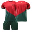 thumbnail image 1 of 22-23 Portugal Home #7 Ronaldo Soccer Jersey Kit Kids No Number Kis 18（100-110CM）, 1 of 5