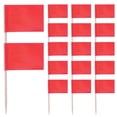 thumbnail image 1 of 100pcs Solid Color Toothpick Flags for Party Food Decoration Mini Stick Cupcake Toppers Cheese and Fruit Small Flag Picks for Cake Decorating, 1 of 4