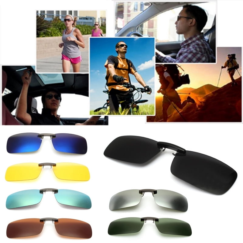 Fashion Polarized Lens UV400 Clip-on Sunglasses Driving Glasses Day Night Vision