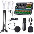 thumbnail image 1 of Multifunctional Live SK500 Sound Card and BM800 Suspension Microphone Kit Broadcasting Recording Condenser Microphone Set Intelligent Voice Changer Device Audio Mixer for Computers and Mobil, 1 of 7